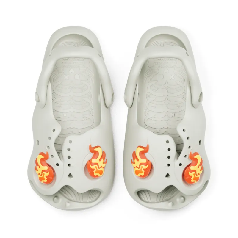 HelloSlippers Mr. Skully Slip-Resistant Flame Zombie Slide Slippers Unisex-3