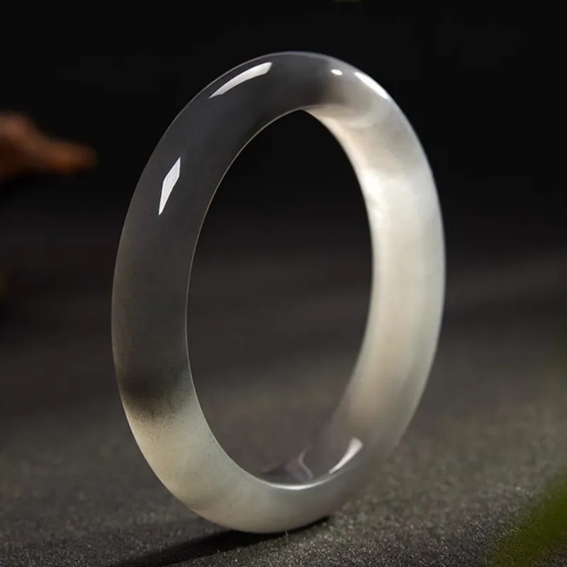 Run Ding Golden Silk Jade Authority Quality Inspection Bangle Unisex-5
