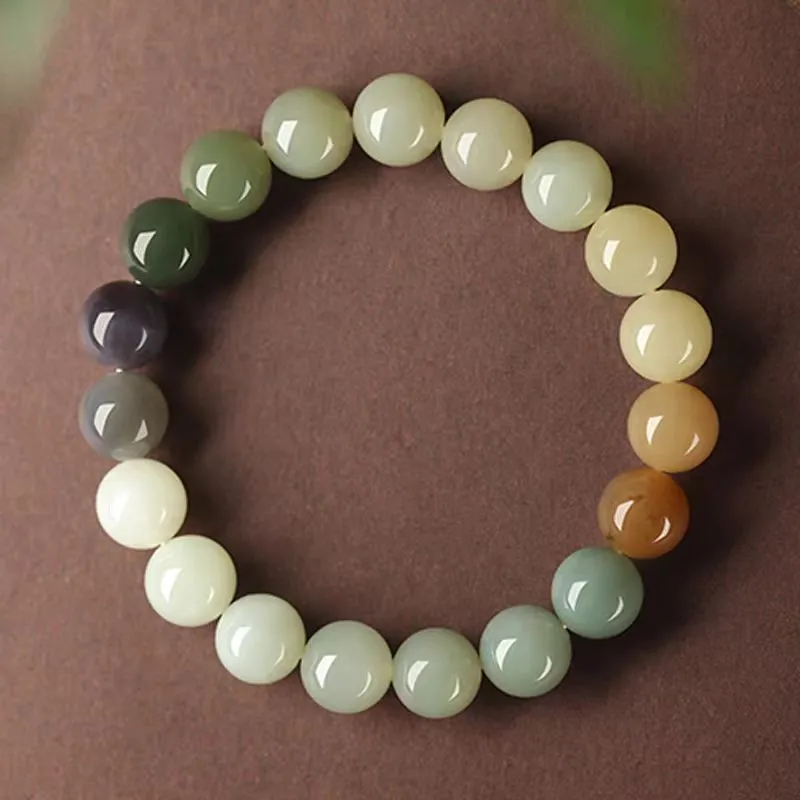 Run Ding Hetian Jade Bracelets Green Jade Unisex-1