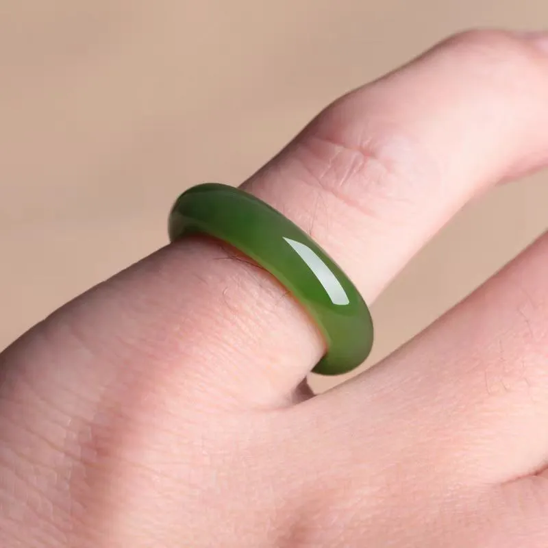 Run Ding Hetian Jade Rings Jasper Unisex-6