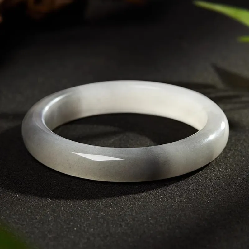 Run Ding Golden Silk Jade Authority Quality Inspection Bangle Unisex-1