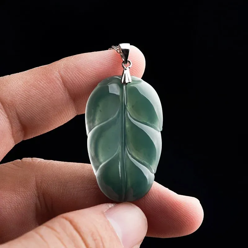 Run Ding Ice Glutinous Jadeite Pendants Women's-3