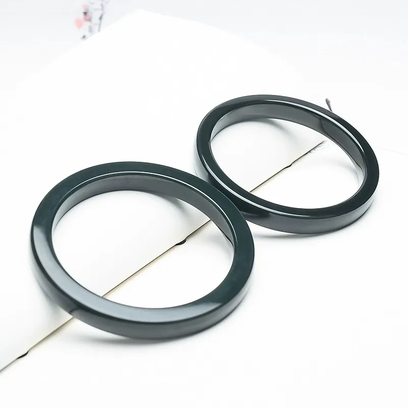 Run Ding Hetian Jade Bangles Green Jade Unisex-4