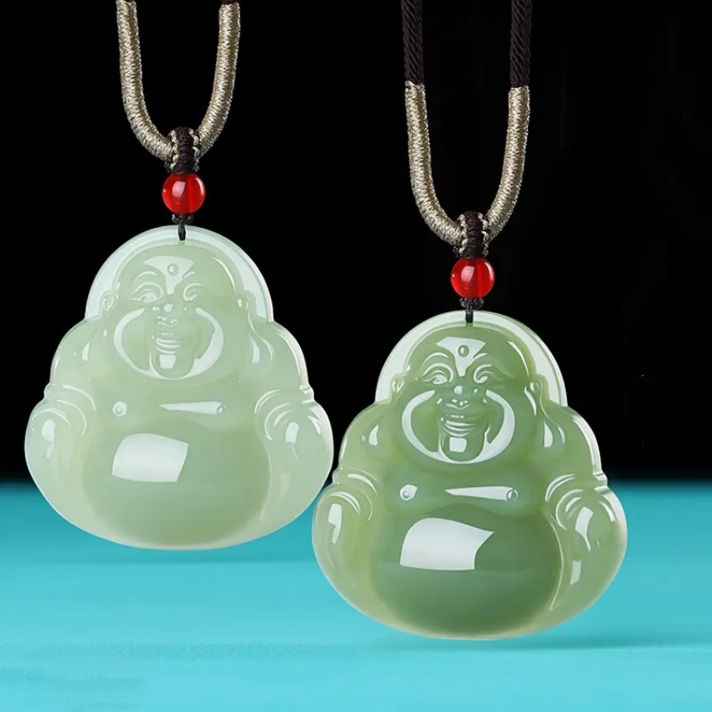 Run Ding Hetian Jade Necklaces Green Jade Unisex-10