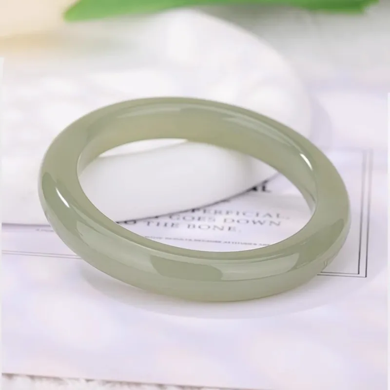 Run Ding Hetian Jade Bangles Green Jade Women's-4