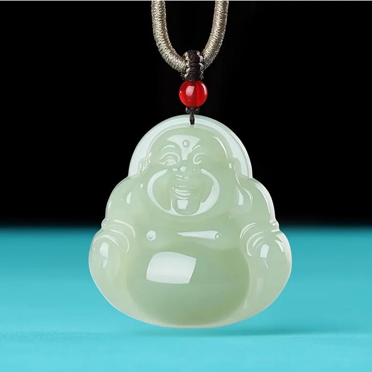 Run Ding Hetian Jade Necklaces Green Jade Unisex-1
