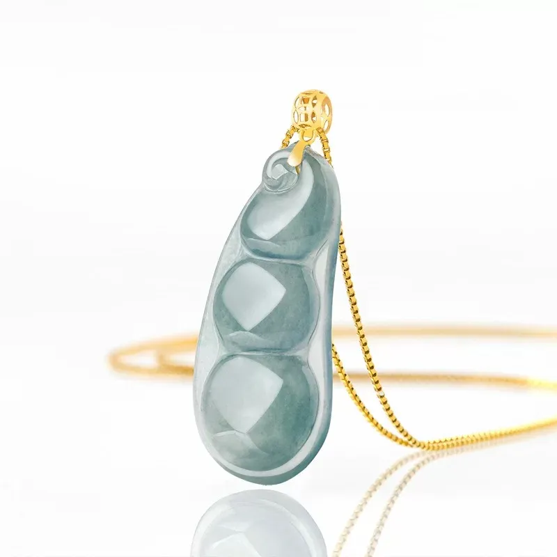 Run Ding Ice Glutinous Jadeite Necklaces Unisex-2