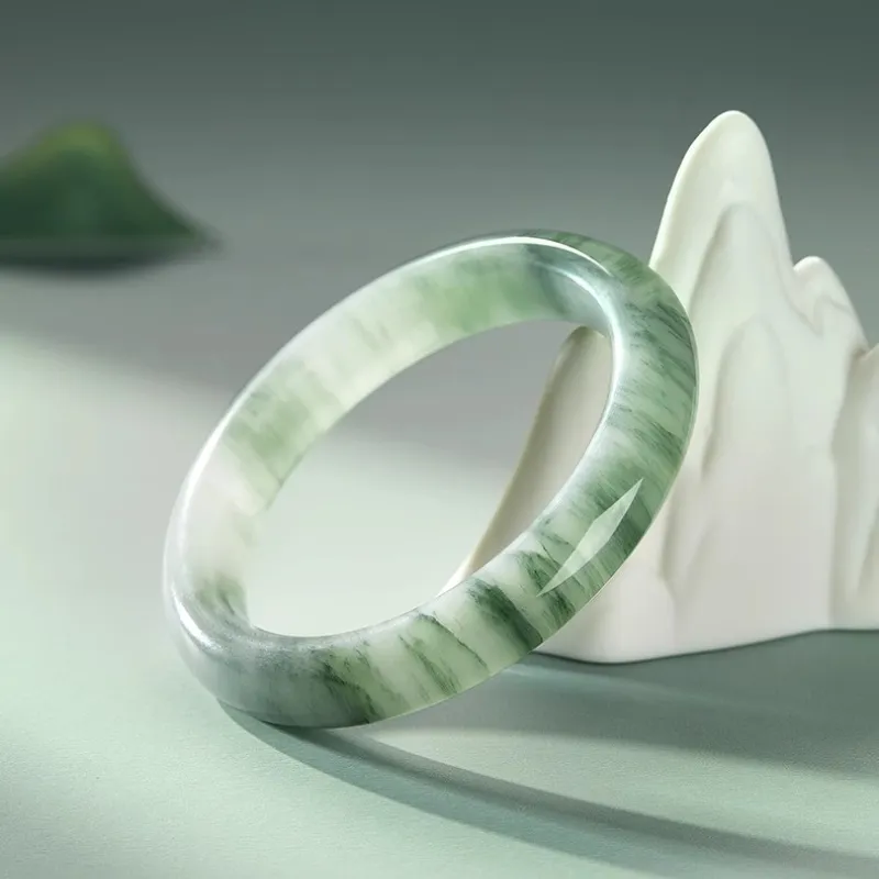 Run Ding Tianshan Jade Wealth Attracting Couple's Jewelry Bangle Women's-4