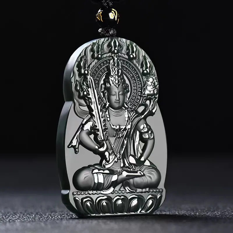 Run Ding Hetian Jade Necklaces Green Jade Unisex-2