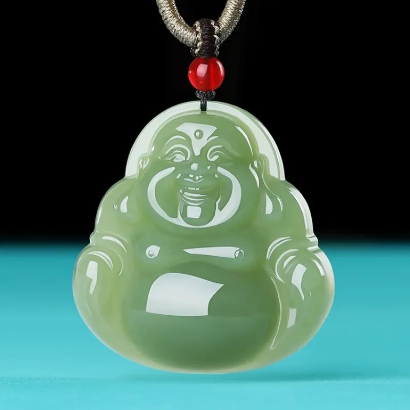 Run Ding Hetian Jade Necklaces Green Jade Unisex-4
