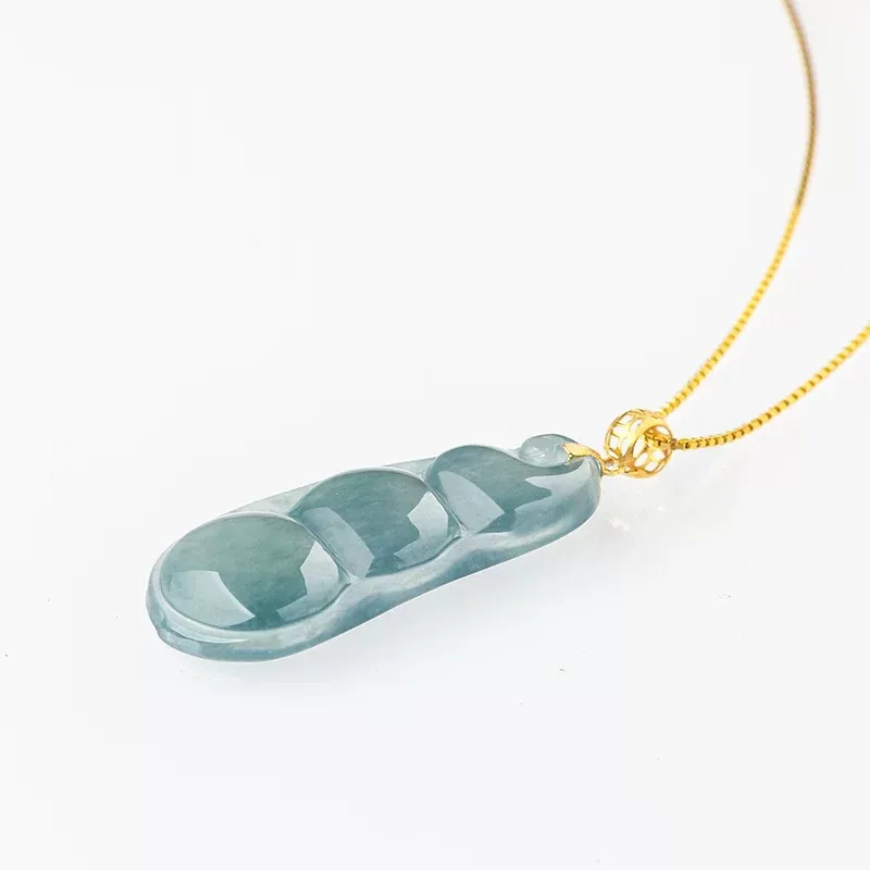 Run Ding Ice Glutinous Jadeite Necklaces Unisex-1