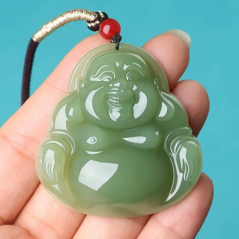 Run Ding Hetian Jade Necklaces Green Jade Unisex-9