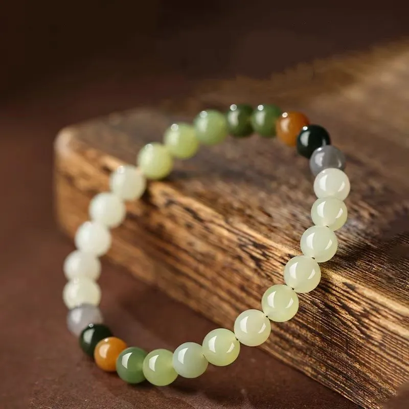 Run Ding Hetian Jade Bracelets Green Jade Unisex-4