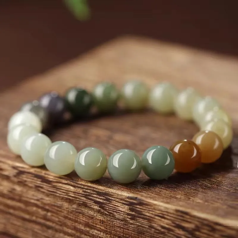 Run Ding Hetian Jade Bracelets Green Jade Unisex-3