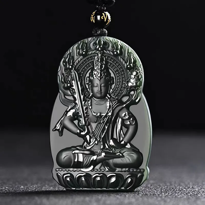 Run Ding Hetian Jade Necklaces Green Jade Unisex-4