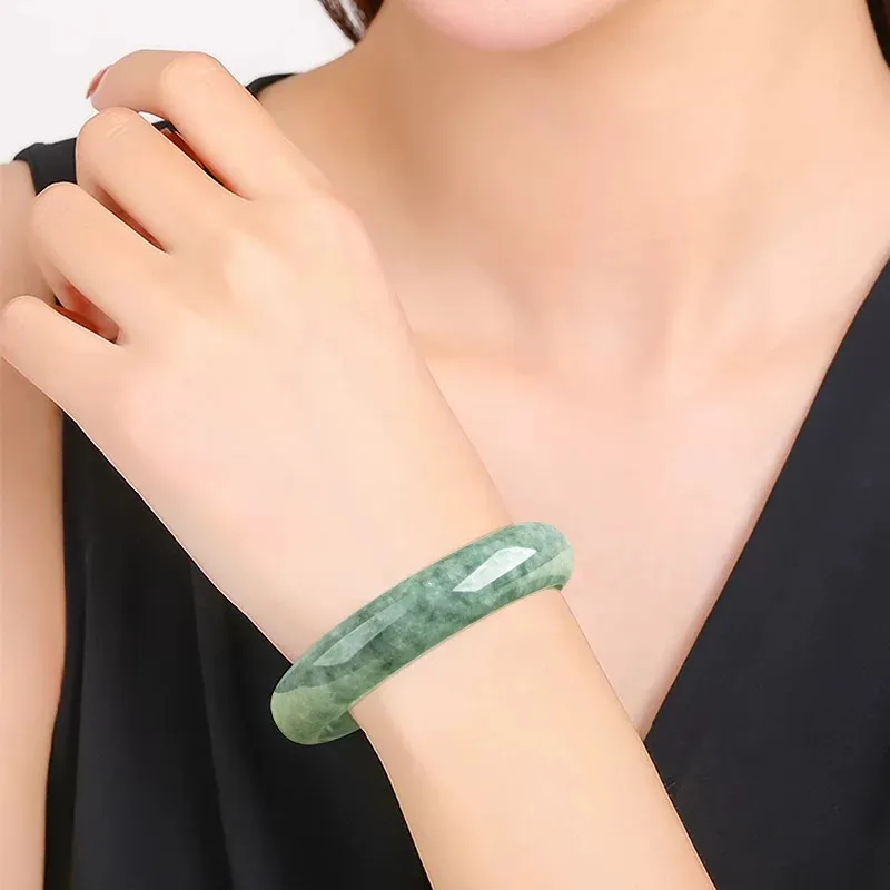 Run Ding Bean Type Jadeite Bangles Women's-4