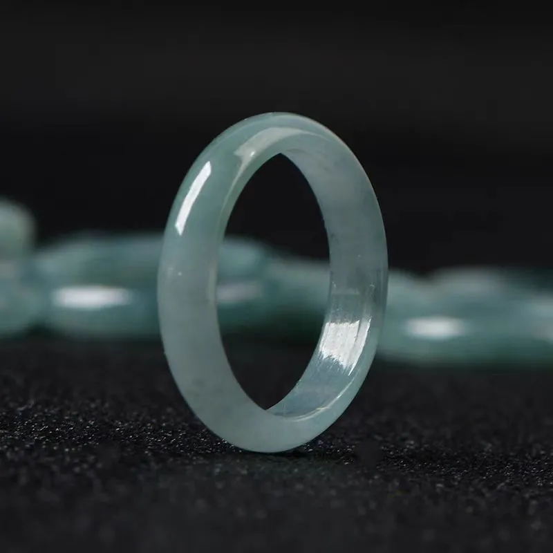 CUIYUYAWEI Glutinous Jade Jadeite Rings Unisex-3