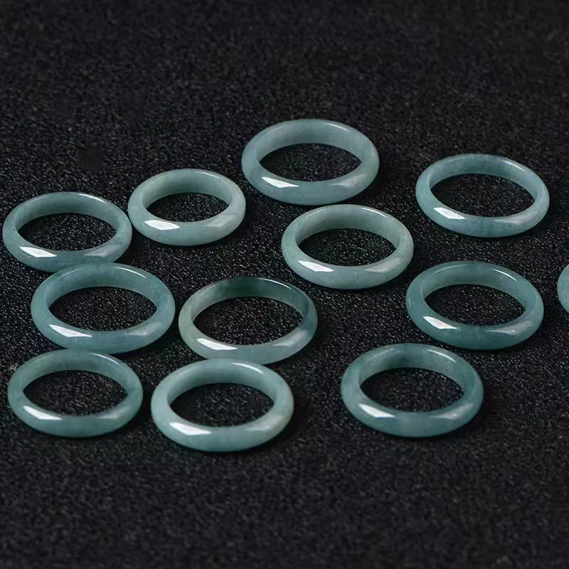 CUIYUYAWEI Glutinous Jade Jadeite Rings Unisex-4