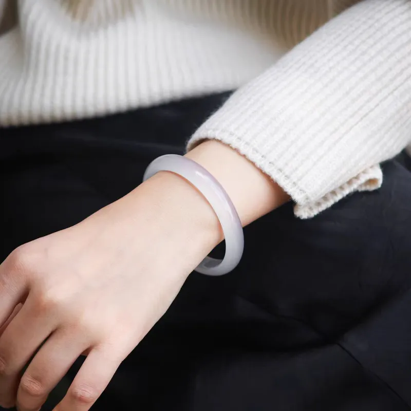 CUIYUYAWEI Chalcedony Bangles Unisex-3