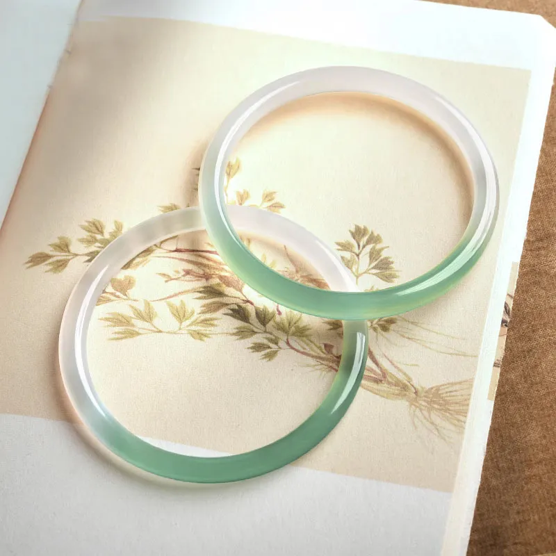 CUIYUYAWEI Chalcedony Bangles Women's-4