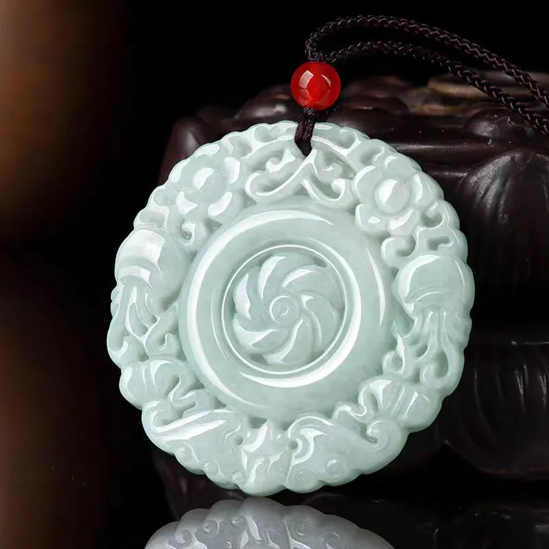 CUIYUYAWEI Glutinous Jade Pendants Unisex-2