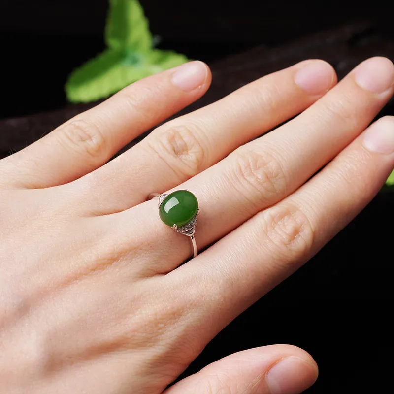 CUIYUYAWEI Hetian Jade Rings Unisex-3