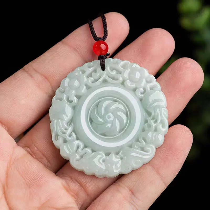 CUIYUYAWEI Glutinous Jade Pendants Unisex-3