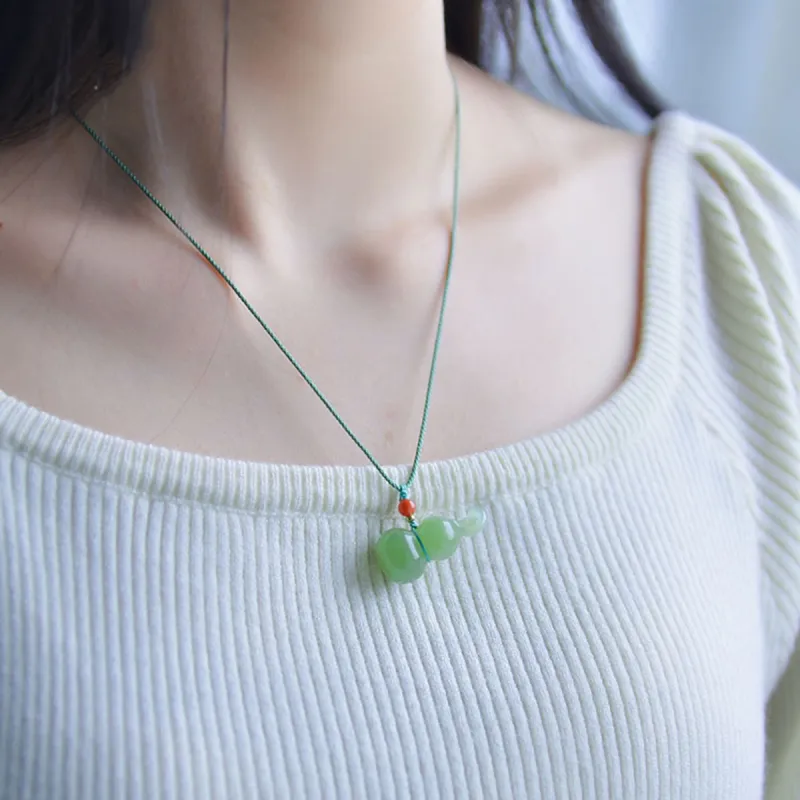 CUIYUYAWEI Hetian Jade Pendants White Jade/Pale Greenish White Jade Unisex-2