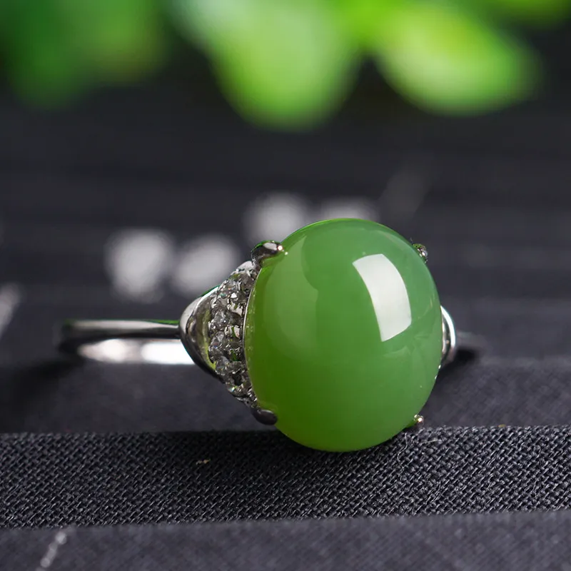 CUIYUYAWEI Hetian Jade Rings Unisex-2