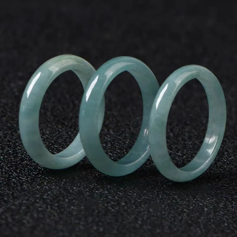 CUIYUYAWEI Glutinous Jade Jadeite Rings Unisex-2