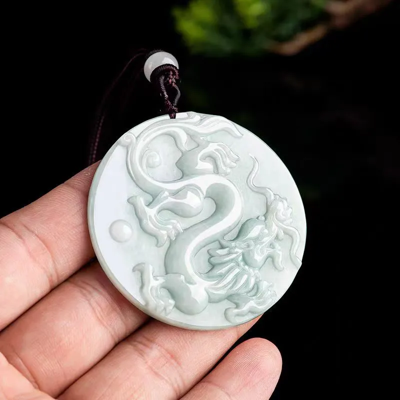 CUIYUYAWEI Glutinous Jade Jadeite Pendants Unisex-3