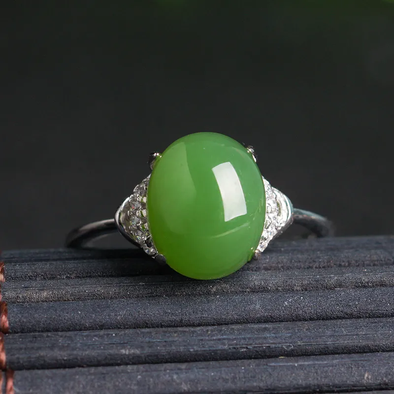 CUIYUYAWEI Hetian Jade Rings Unisex-4