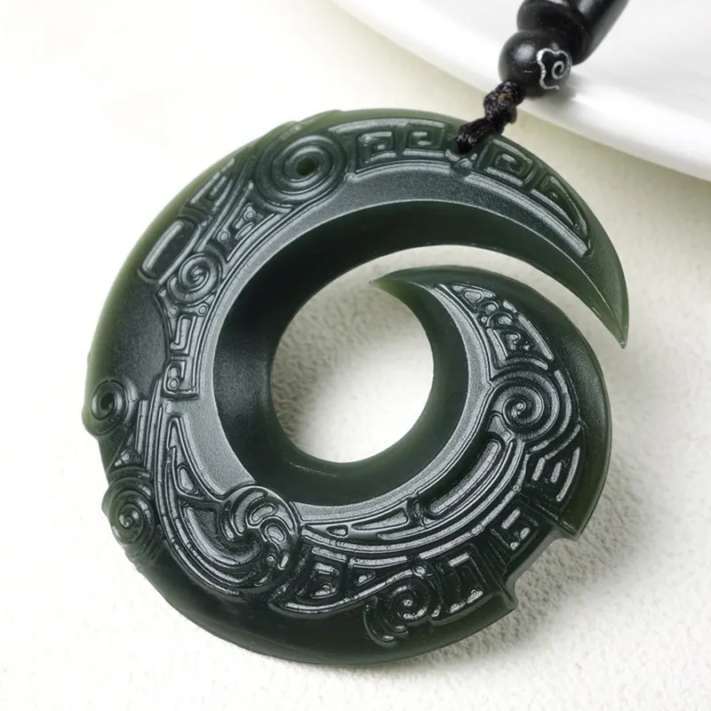 CUIYUYAWEI Pendants Green Jade Unisex-3