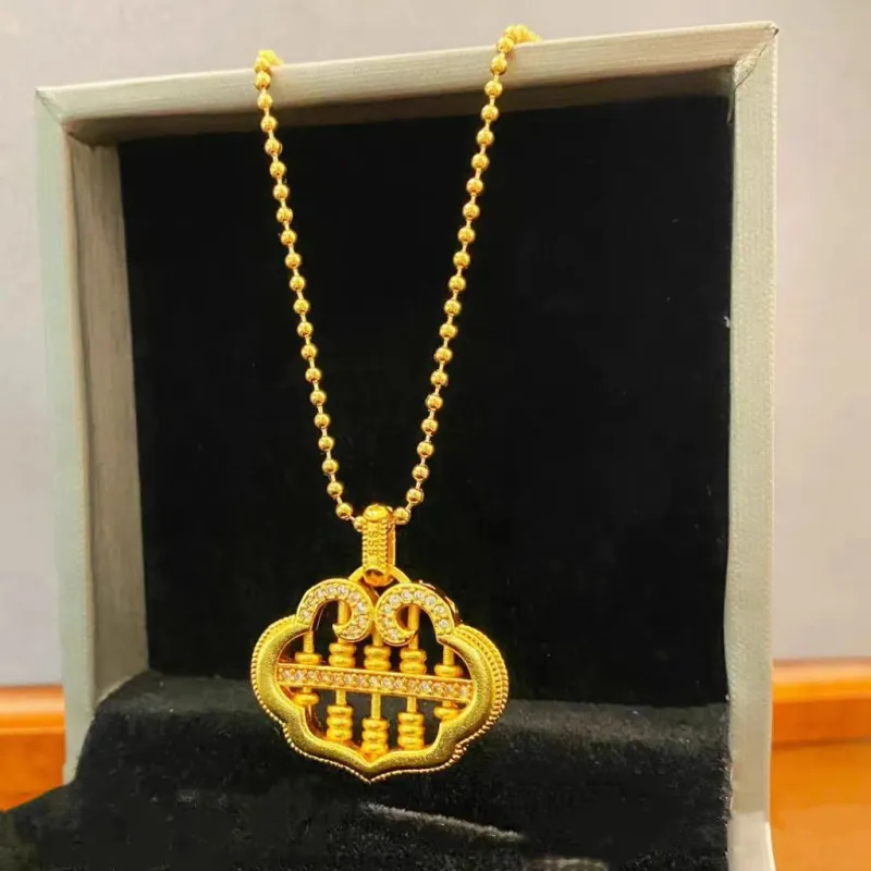 Imono Brass Gold Plated Necklaces Women's-4