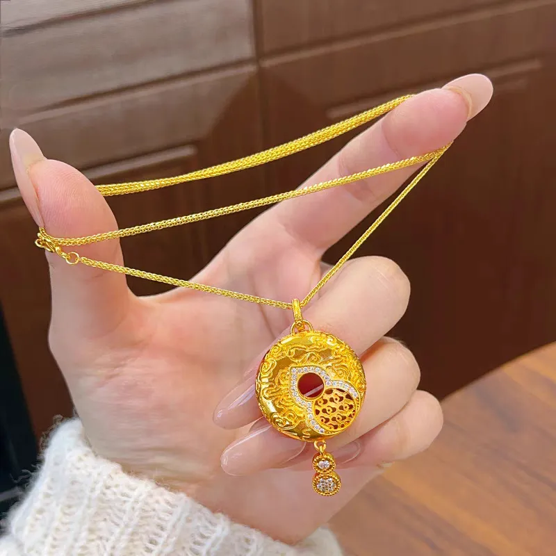 Imono Gold Plated Copper Necklaces Women's-4