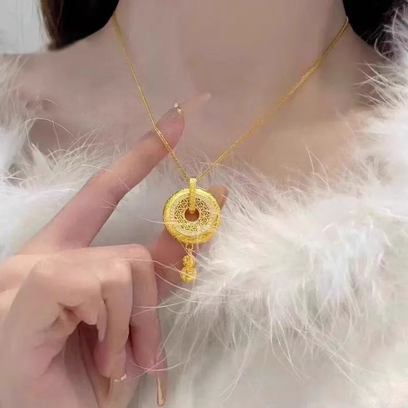 Imono Gold Plated Copper Necklaces Women's-3
