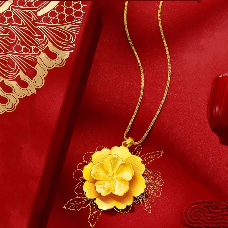 Imono Brass Gold Plated Necklaces Women's-2