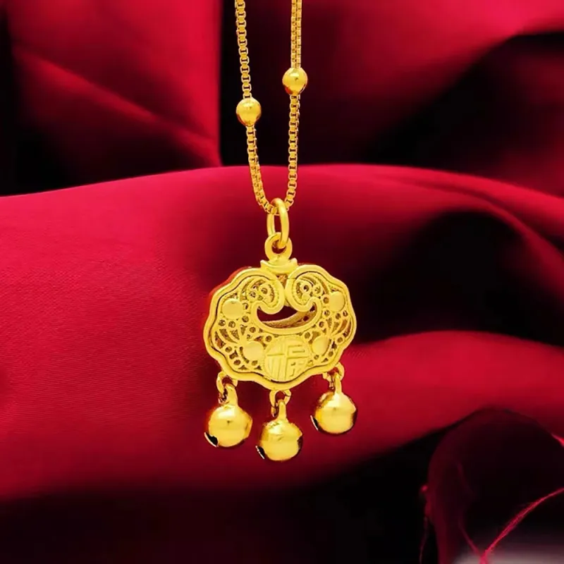 Imono Gold Plated Copper Necklaces Unisex-3