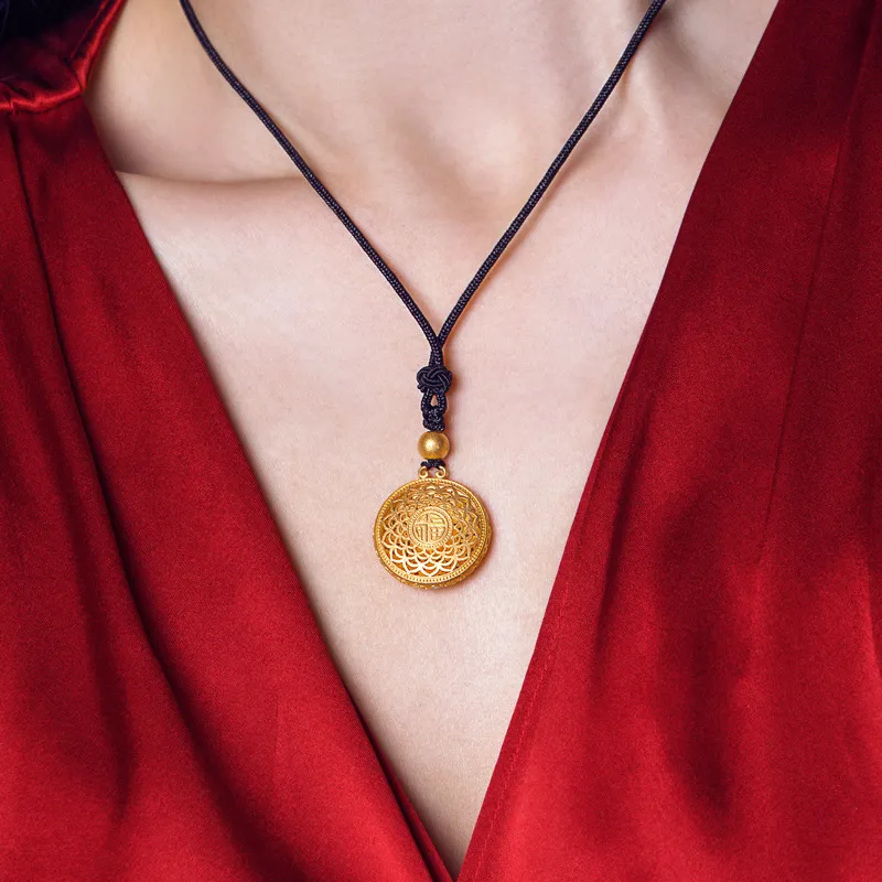 Imono Brass Gold Plated Necklaces Women's-2