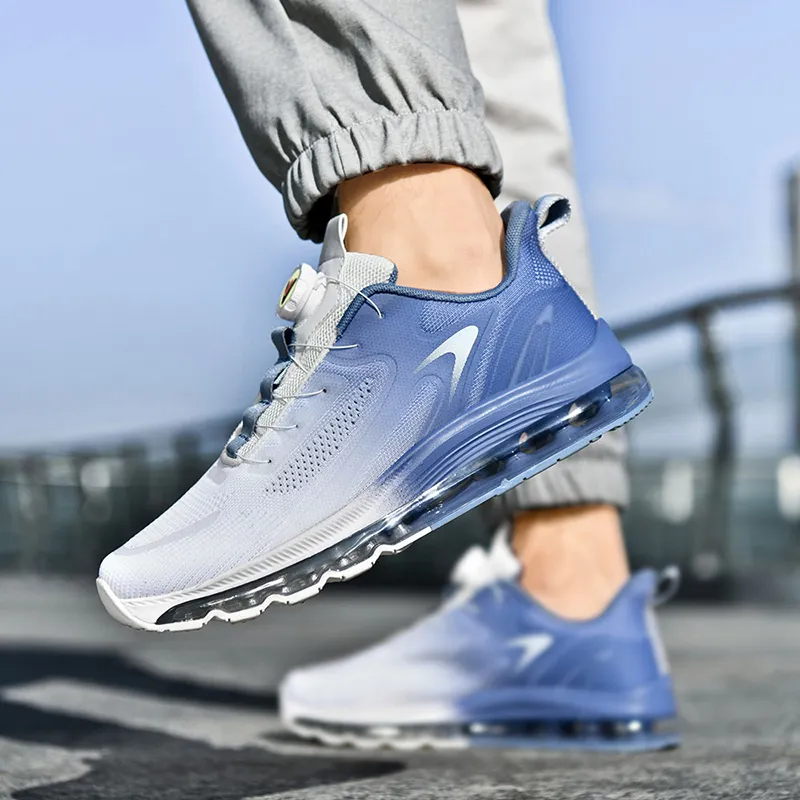 Yalu Running Shoes Unisex Low Top White Blue-6