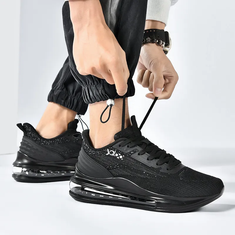 Yalu Running Shoes Men Low Top Black Gray/Black Turquoise/White Light Gray-1
