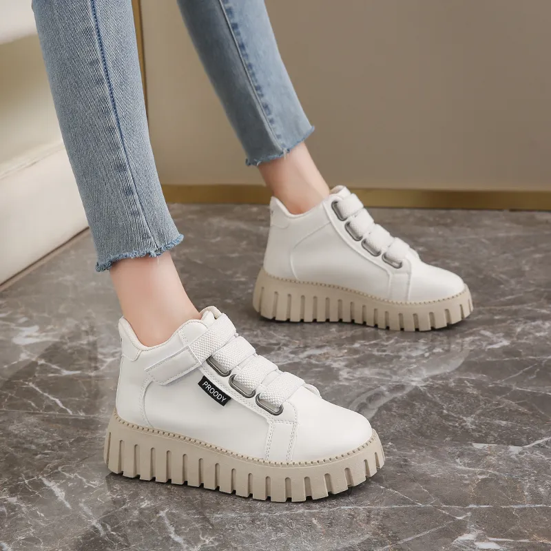 Yalu Slip Resistant, Abrasion Resistant, Waterproof, Height Increasing Mid Top Casual Shoes Women's-3