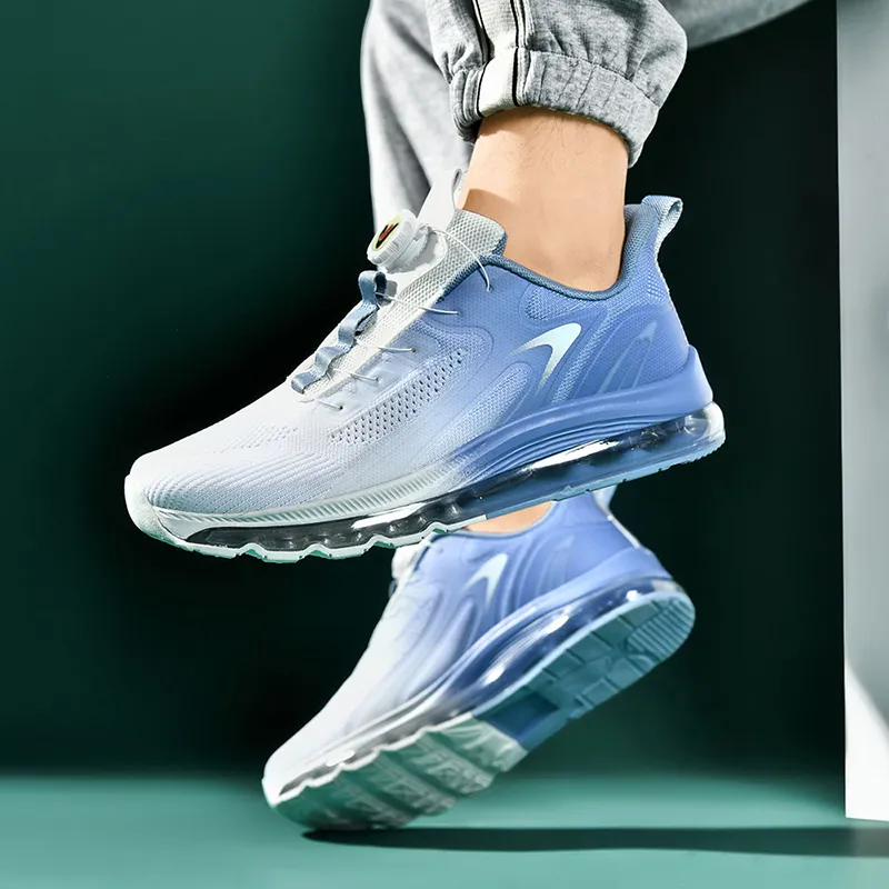 Yalu Running Shoes Unisex Low Top White Blue-3
