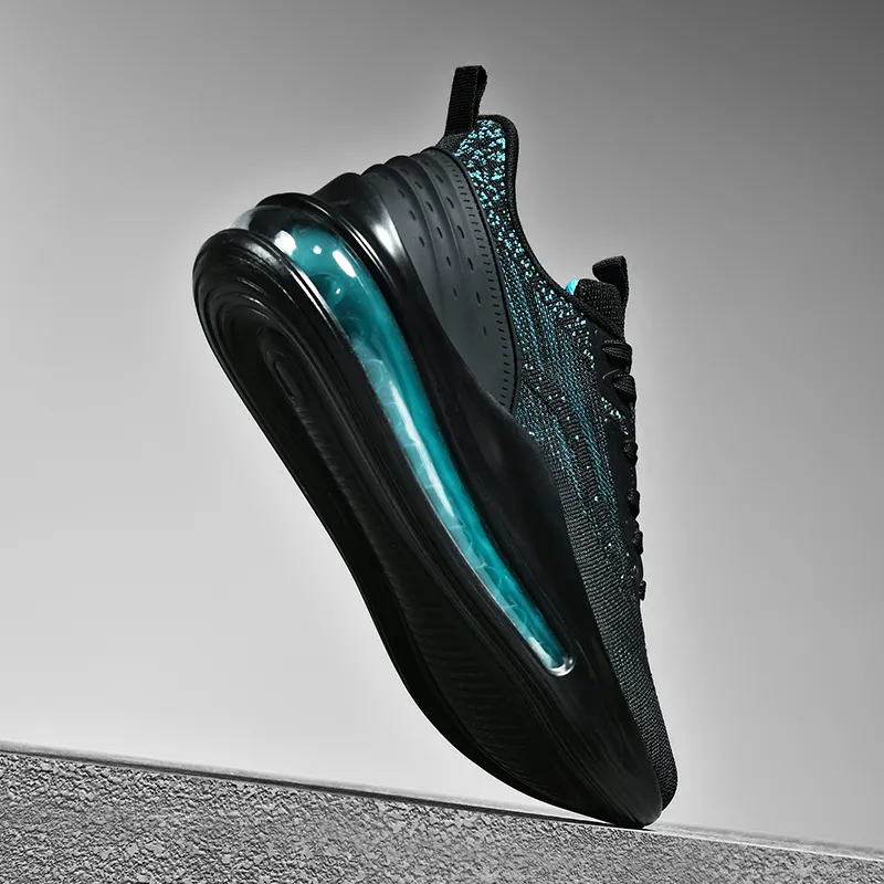 Yalu Running Shoes Men Low Top Black Gray/Black Turquoise/White Light Gray-7