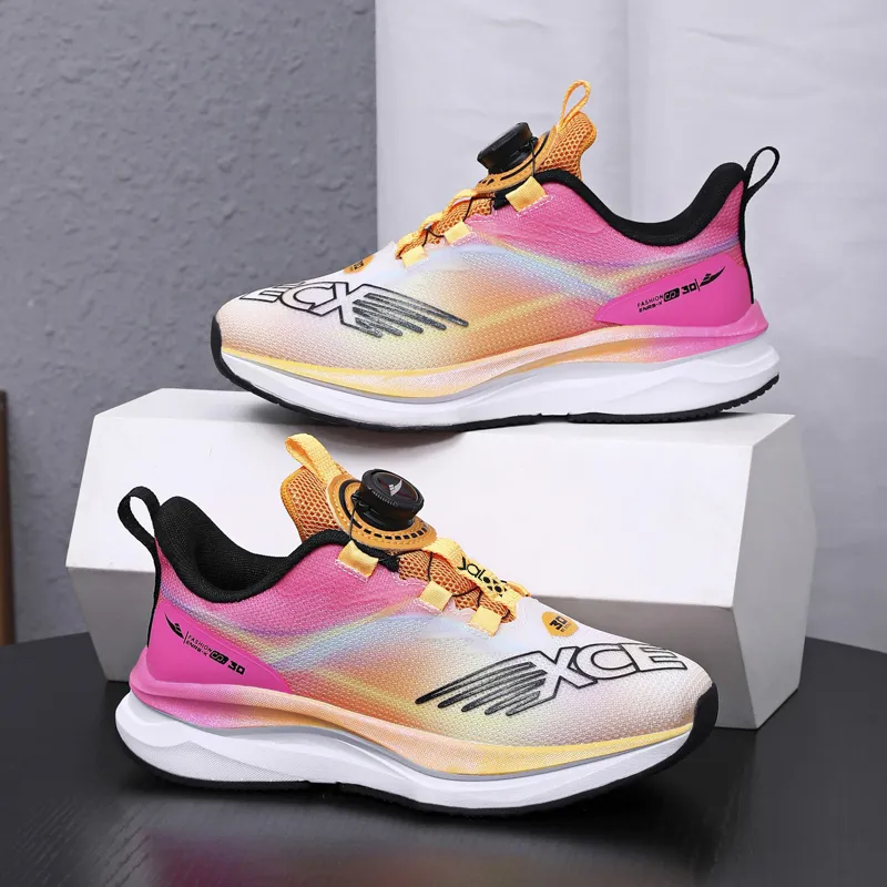 Yalu Running Shoes Unisex Low Top Clear Sky Blue/Multicolor/Rose Red-4