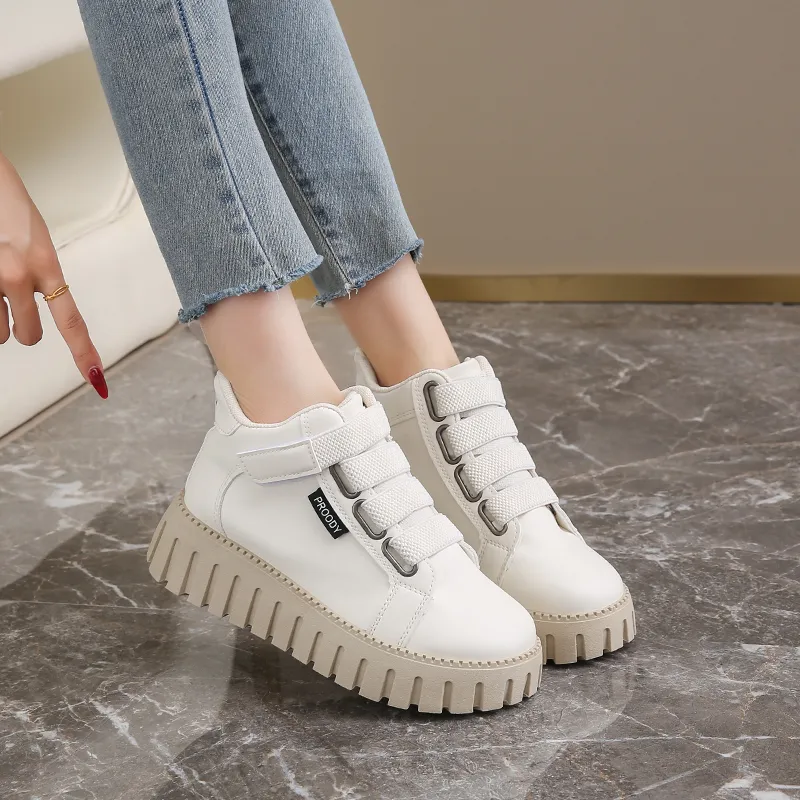 Yalu Slip Resistant, Abrasion Resistant, Waterproof, Height Increasing Mid Top Casual Shoes Women's-4