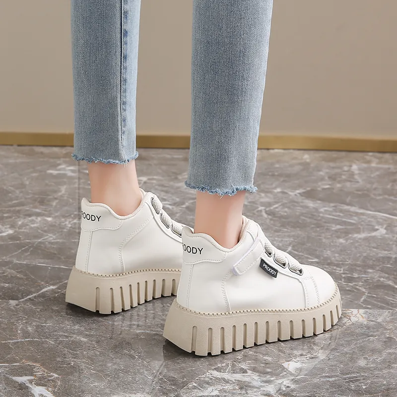 Yalu Slip Resistant, Abrasion Resistant, Waterproof, Height Increasing Mid Top Casual Shoes Women's-2