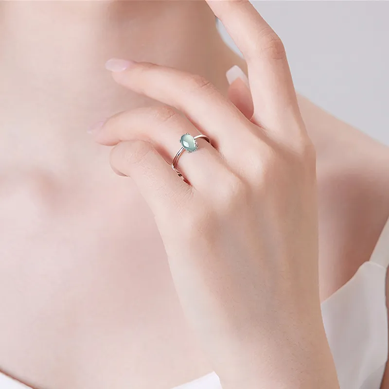 LIANGYUXI Glutinous Jade Jadeite Rings Unisex-3