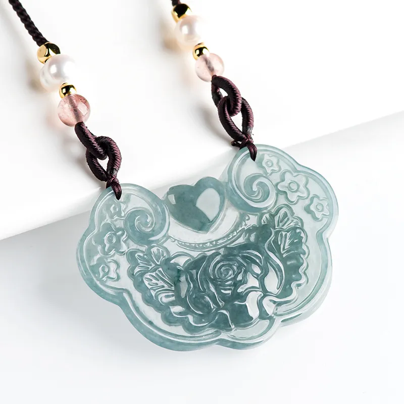 LIANGYUXI Glutinous Jade Jadeite Necklaces Women's-3