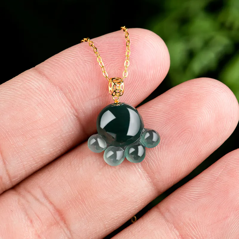 LIANGYUXI Ice Type Jadeite Necklaces Unisex-3